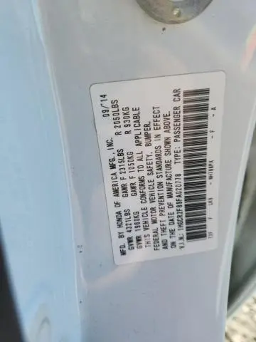 2015 HONDA ACCORD EXL  