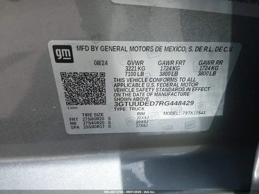 2024 GMC SIERRA 1500 4WD  SHORT BOX SLT