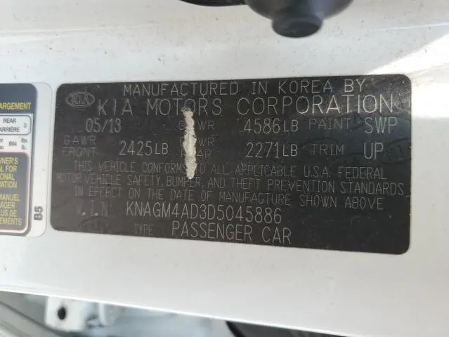 2013 KIA OPTIMA HYBRID  