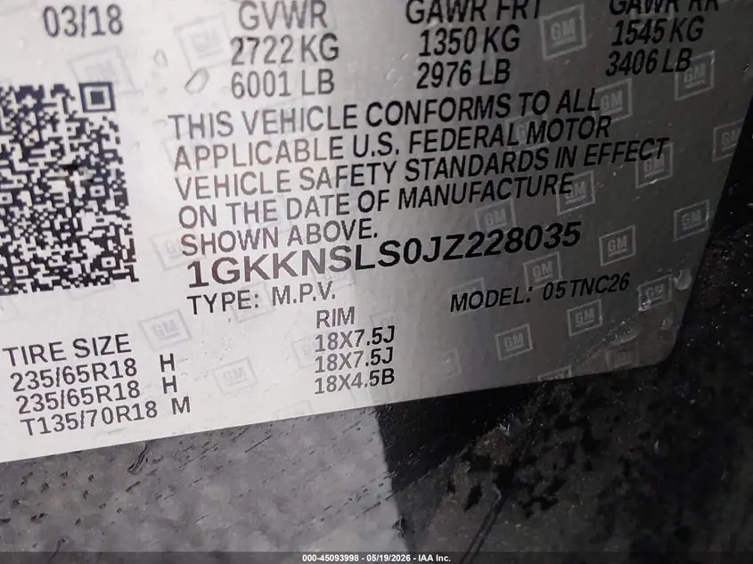 2018 GMC ACADIA SLE-2