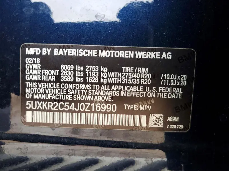 2018 BMW X5 SDRIVE35I  