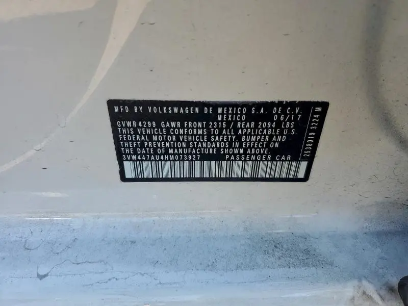 2017 VOLKSWAGEN GTI S/SE  