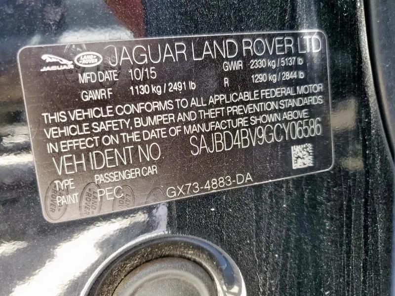2016 JAGUAR XF PREMIUM  
