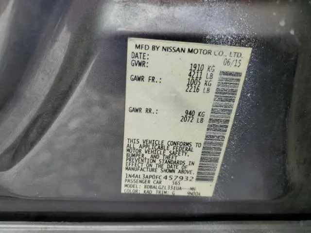 2015 NISSAN ALTIMA 2.5  