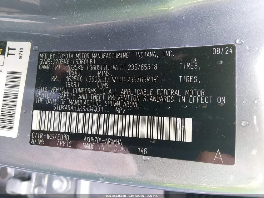 2024 TOYOTA HIGHLANDER HYBRID XLE