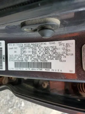 2011 TOYOTA TACOMA DOUBLE CAB PRERUNNER LONG BED  