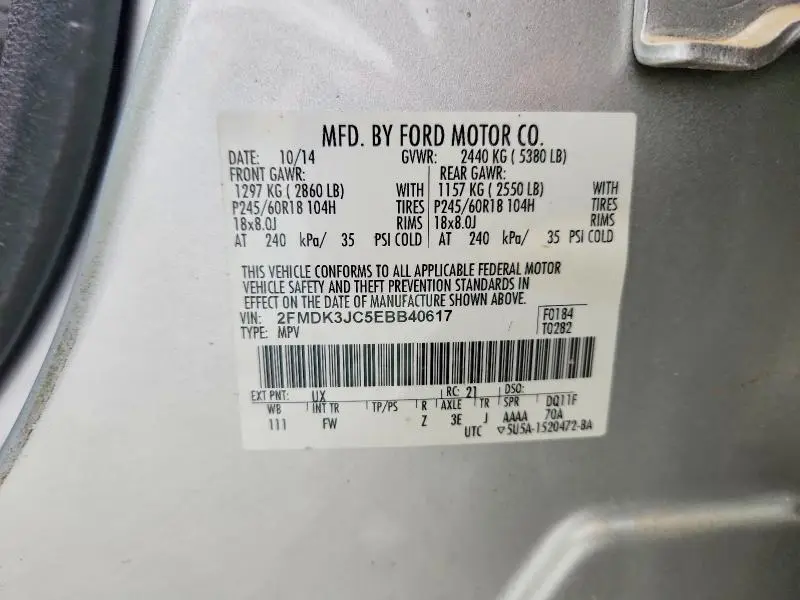 2014 FORD EDGE SEL  