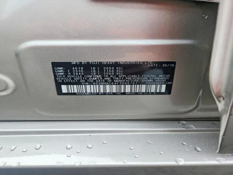 2015 SUBARU LEGACY 2.5I PREMIUM  