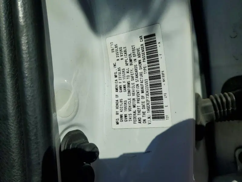 2014 HONDA ACCORD EX  