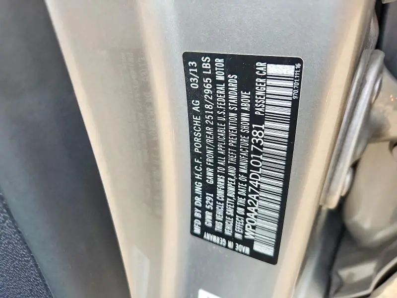2013 PORSCHE PANAMERA 2/4  