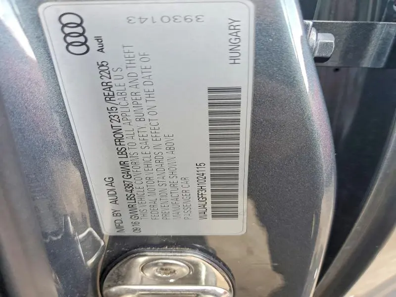 2017 AUDI A3 PREMIUM  