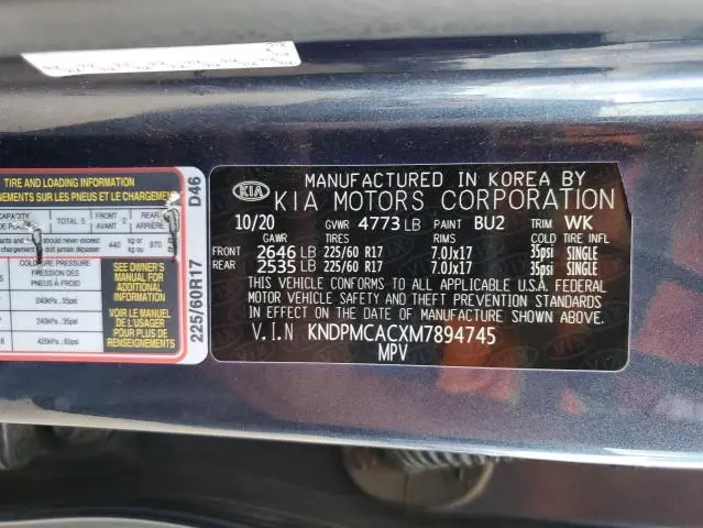 2021 KIA SPORTAGE LX  