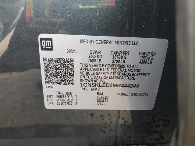 2021 CHEVROLET TAHOE K1500  