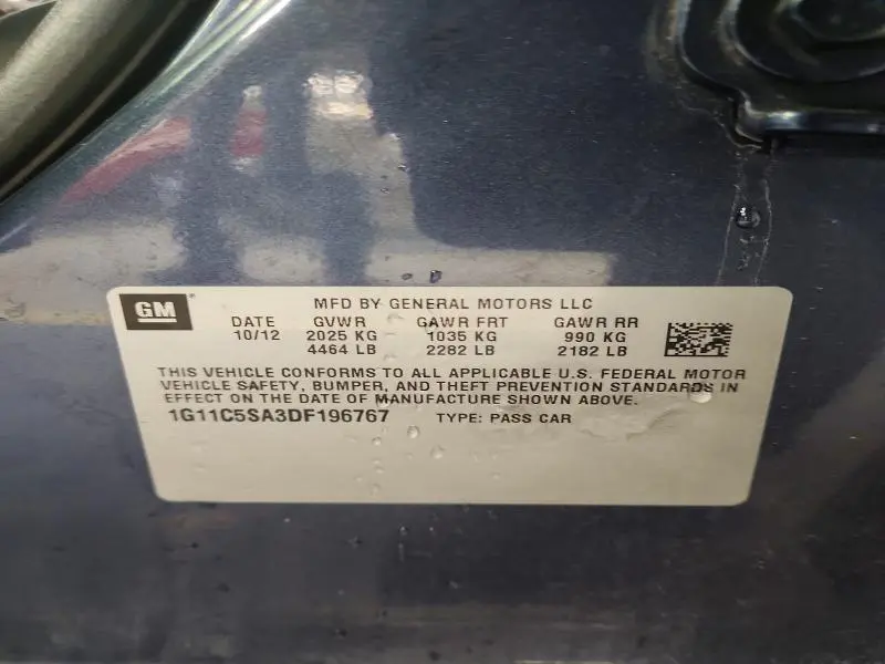 2013 CHEVROLET MALIBU 1LT  