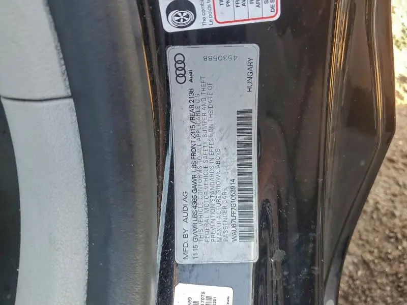 2016 AUDI A3 PREMIUM  