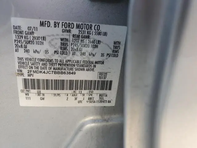 2011 FORD EDGE SEL  