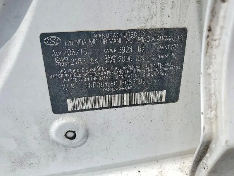 2017 HYUNDAI ELANTRA SE  