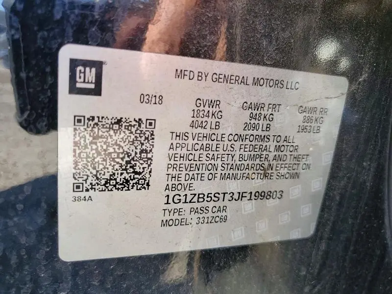 2018 CHEVROLET MALIBU LS  