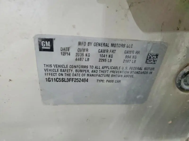 2015 CHEVROLET MALIBU 1LT  