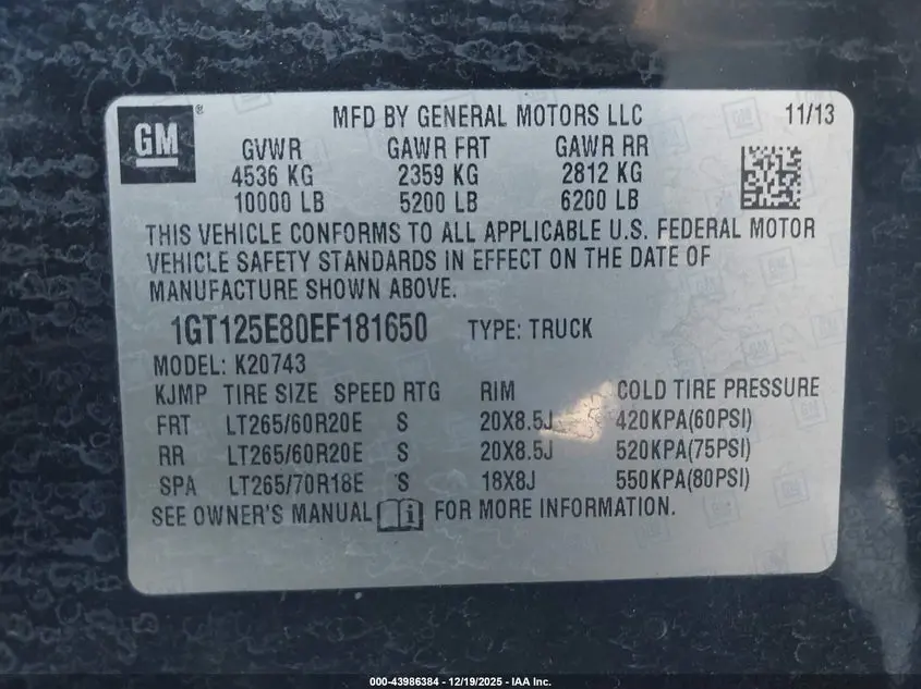 2014 GMC SIERRA 2500HD DENALI