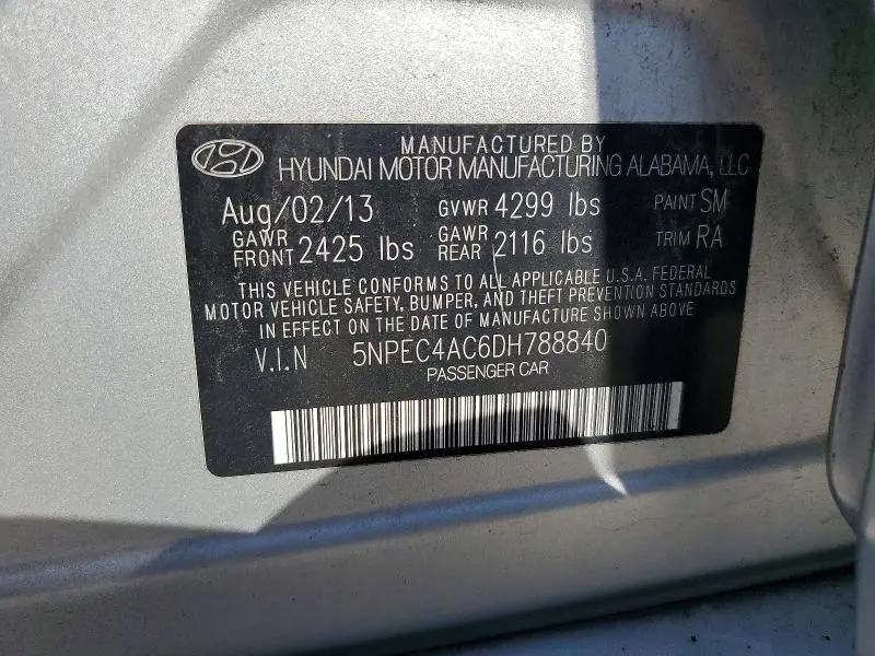 2013 HYUNDAI SONATA SE  