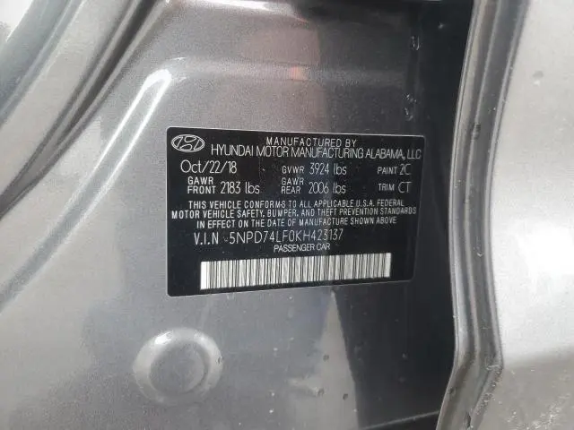 2019 HYUNDAI ELANTRA SE  