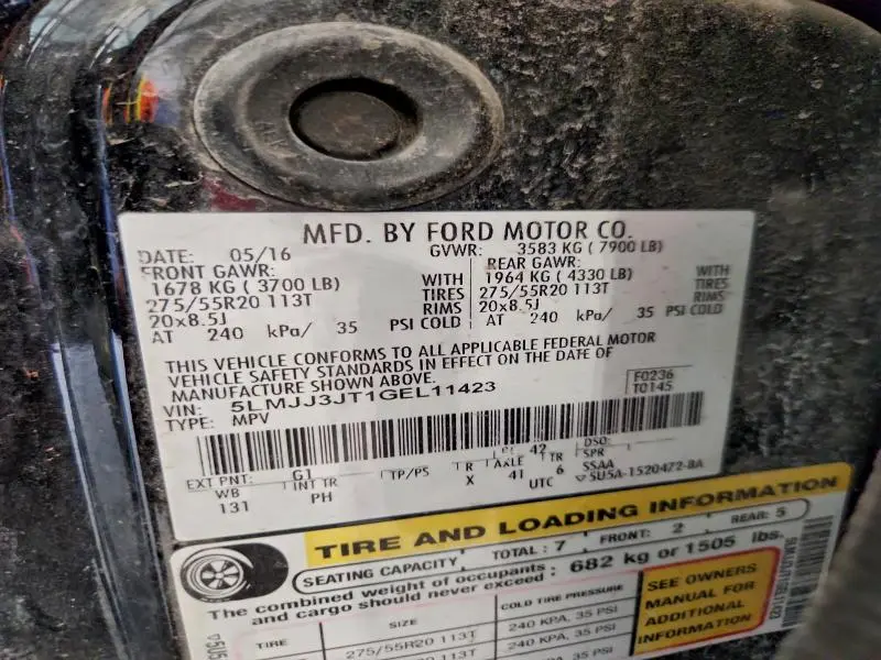 2016 LINCOLN NAVIGATOR L SELECT  