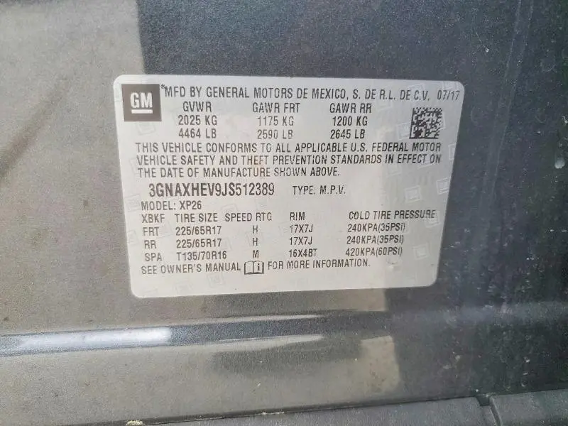 2018 CHEVROLET EQUINOX LS  