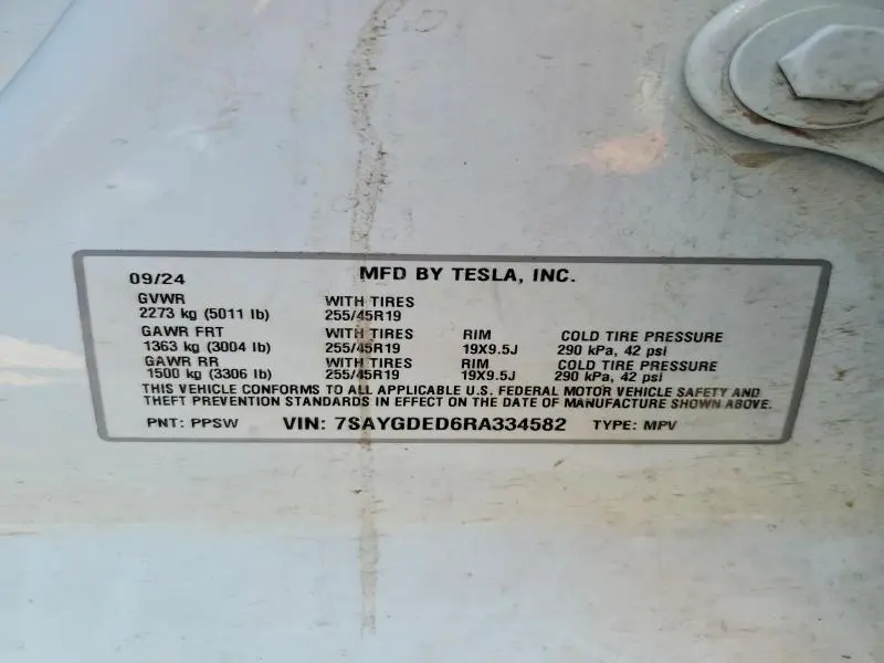 2024 TESLA MODEL Y   
