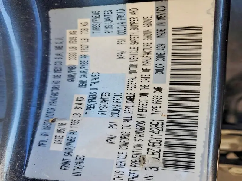 2016 SCION IA BASE  