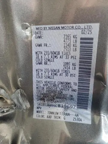 2025 NISSAN ROGUE SV  