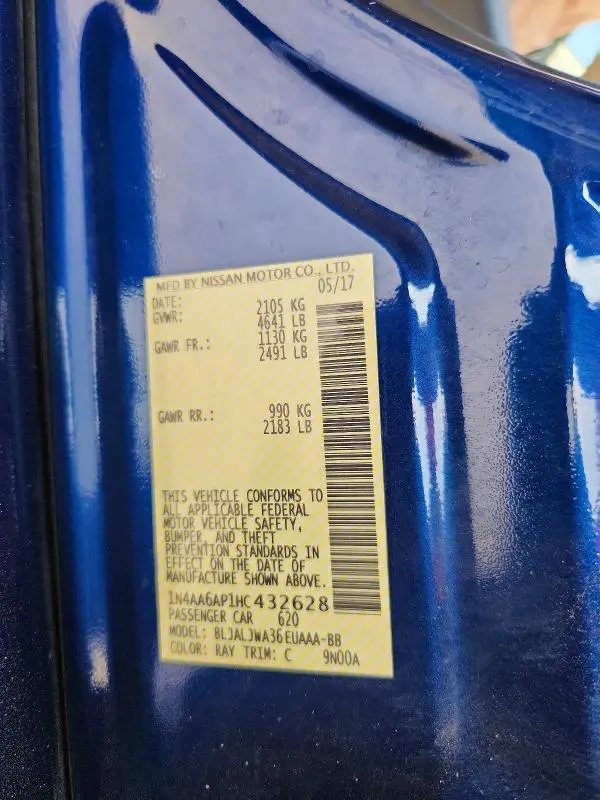 2017 NISSAN MAXIMA 3.5S  