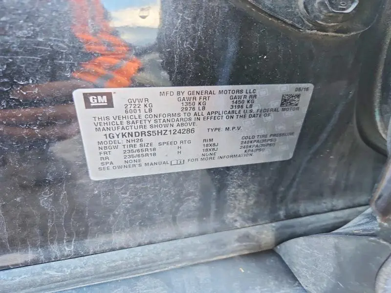 2017 CADILLAC XT5 LUXURY  