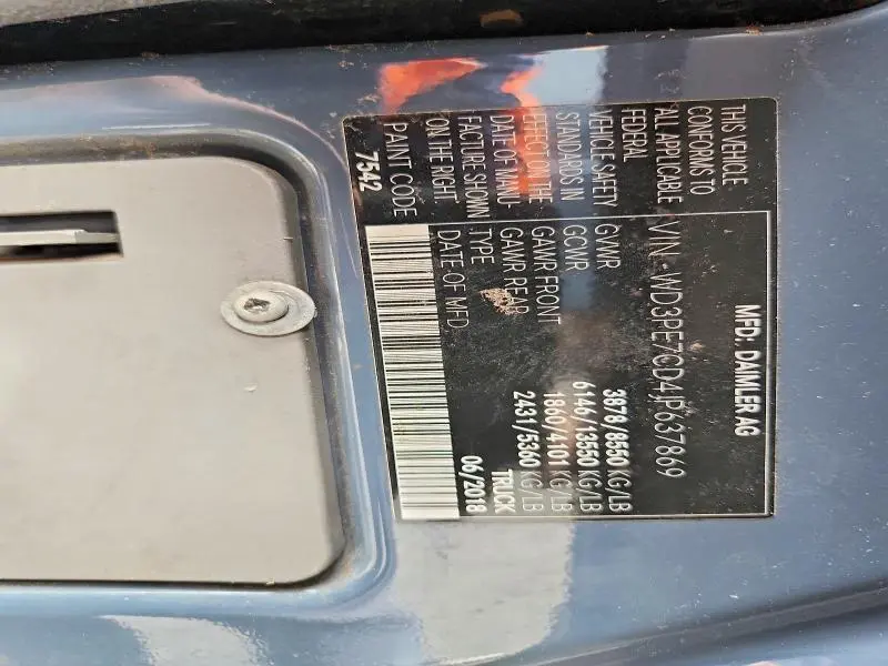 2018 MERCEDES-BENZ SPRINTER 2500  