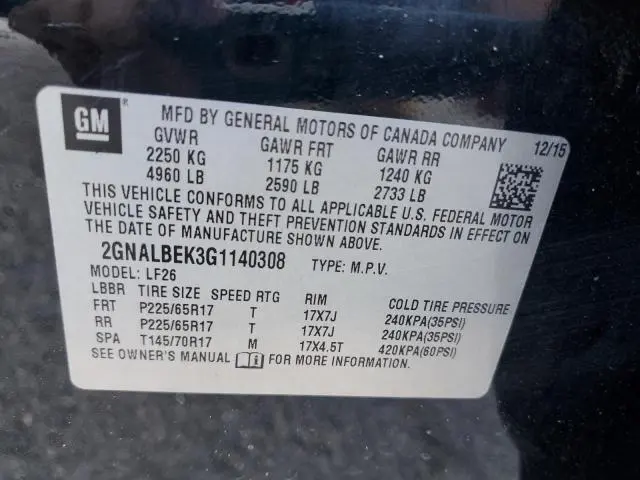 2016 CHEVROLET EQUINOX LS  