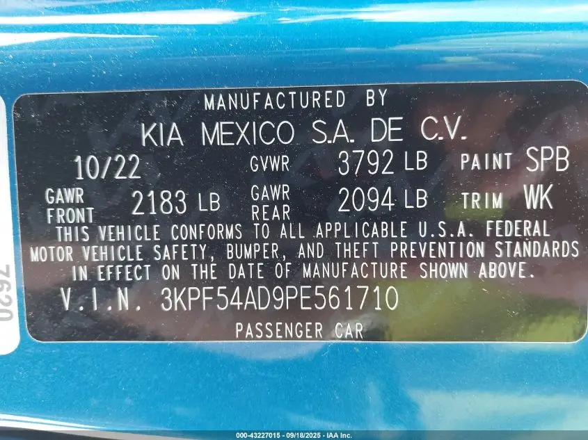 2023 KIA FORTE GT-LINE