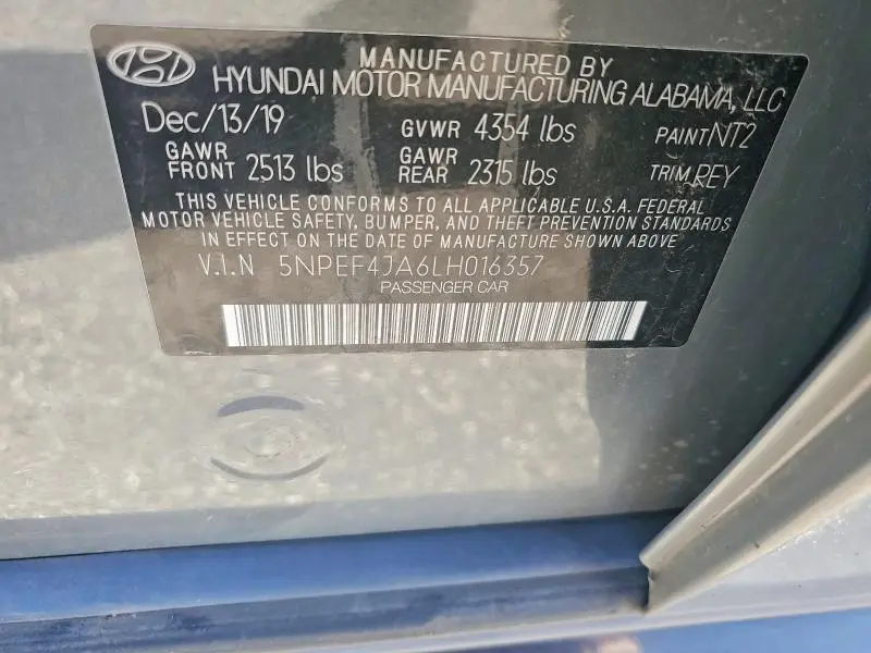2020 HYUNDAI SONATA SEL  