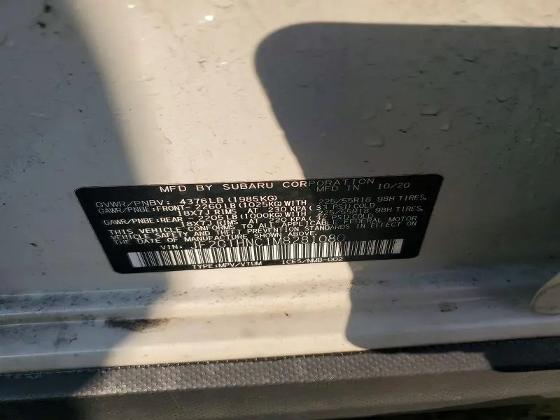 2021 SUBARU CROSSTREK LIMITED  