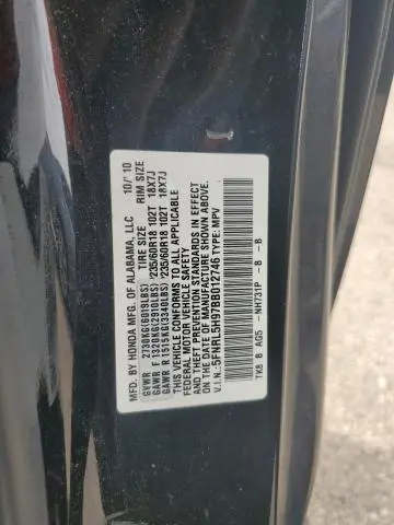 2011 HONDA ODYSSEY TOURING  