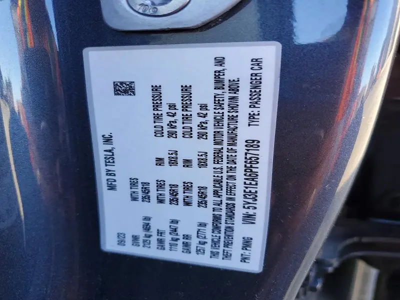 2023 TESLA MODEL 3   
