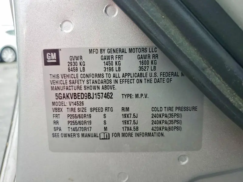 2011 BUICK ENCLAVE CXL  