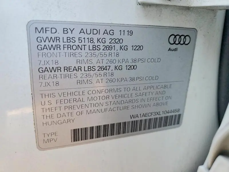 2020 AUDI Q3 PREMIUM  