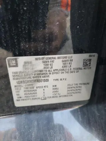 2015 CHEVROLET SUBURBAN C1500 LTZ  