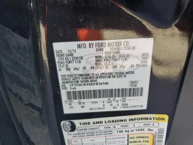 2013 FORD F150 SUPERCREW  