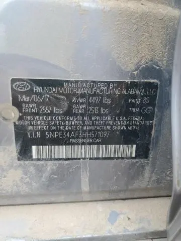2017 HYUNDAI SONATA SPORT  