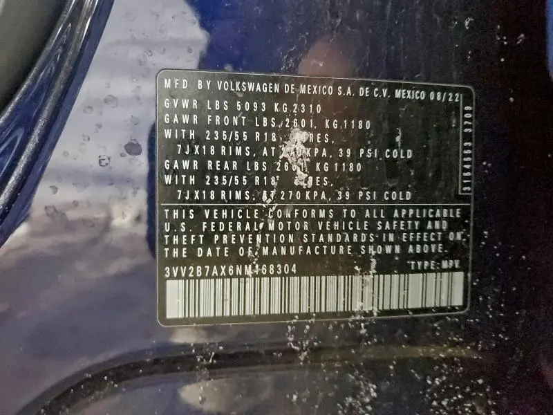 2022 VOLKSWAGEN TIGUAN SE  