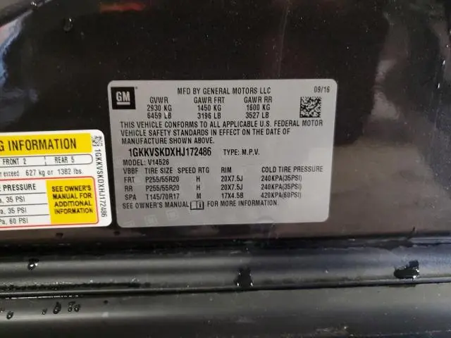 2017 GMC ACADIA LIMITED SLT-2  