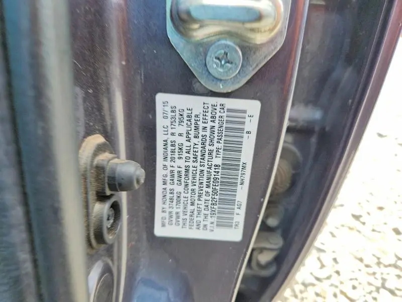 2015 HONDA CIVIC   