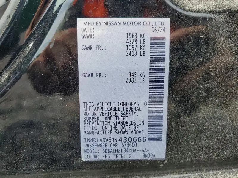 2024 NISSAN ALTIMA SV  