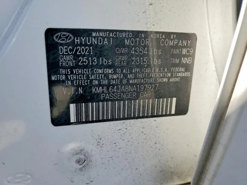 2022 HYUNDAI SONATA SEL  